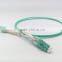 fiber optic LC uniboot patch cord with pull-tab