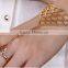 Summer Fashion Women Simple gold Chain Slave Bangle Hand Harness Bracelets Bracelet Finger Ring