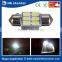 White light 31mm festoon lamp holders 6 smd led turn light 5730 led chip blub reading led lamp car light