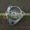 Pole plate for sidewalk guying fixture for 2 pipe