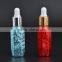 10ml UV gel blue red colored glass essential oil bottle with glass pipette dropper