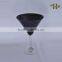 Handmade Glass Vase Red Colored Long Stem Martini Glass Vase