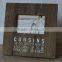 antique wooden picture photo frame with silk screen printing