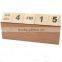 Custom Beech Solid Wood Box Calendar, Desk Top DIY Perpetual Calendar Wooden