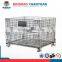 Stackable foldable iron net container galvanized steel roll cage metal storage