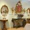 Antique Victorian gold color bed room wall hanging console table and mirror