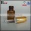 3 / 5 / 7 / 8 ml hot products small essential oil amber glass dropper bottle matte gold press dropper tube glass bottle