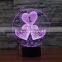 Novelty Valentine Gift 3D I love you Night Light 7 Color Change LED Table Lamp Gift