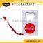 Promotion customized plastic suqare shaped bottle opener for beer bottle
