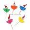 customized small decoration paper flags toothpicks