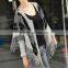 oem Jacquard shawl fringed cloak knitting cardigan sweater