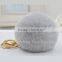 CX-A-66 Promotional Car Fur Ball Cute Keychain Real Fur Ball Rabbit Fur Ball