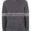 OEM Service Stone Washing Plain Sweatshirt Men Dark Grey Burnout Wash Hoodie Blank Pullover Custom Branding