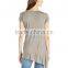 Women's Scoop Neck Asymetrical HemCotton/Viscose Knit Top/Dress Shirt