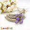 3.35inch Antique Brass Round Crystal Candy Bead Sewing Handmade Purse Frame