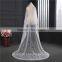 2017 wholesale new long Tulle Wedding Bridal Veils TwoTiers Tulle Cathedral Bridal Veils