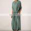 CHEFON Shirt maxi dress with sleeves