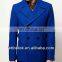 High quality Elegant new style man suit wool coat blue short fitted trench overcoat