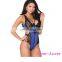 Nightwear Open Ladies sexy naughty Blue and Black Lace Teddy