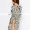 Embroidered sequined middle sleeve wholesale price mini party dress