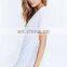 China Wholesale Short Sleeve V Neck Longline Blank Women Custom T Shirt