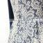 fashion wear to work slim flower print long knit flocking dress