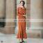 T-D627 China Elegant Women Winter Long Maxi Mermaid Cashmere Dress