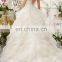 Beautiful fancy white Cascading Cutie Lace Bridal Gown 2016