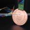 Custom brief style sport games with ribbon metal medal