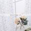 Luxury White Sheer Foil Print Voile Curtains for Living Room Rod pocket 2 Panels