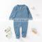 Two-way Zipper Long Sleeve Baby Onesie Antislip 100% Organnic Cotton Baby - Toddler Footed Pajamas