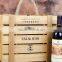 Silk printing logo natural color 6-bottle wine crate wood