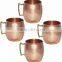Solid Brass Thumb Rest Handle Copper Mug For Vodka and Moscow Mule