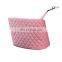 Pink Car Storage Bag Car Seat Storage Net Pocket PU Leather Large Capacity Car Organizer Box