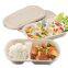 850ml 2 compartment Bagasse Container Pack of 500 Burrito Bowl with Lid
