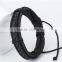 personalized cheap teen boy leather knit bracelet