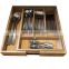 K&B bamboo expandable kitchen drawer tray adjustable cutlery bamboo drawer organizer