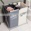 Trendy Multi Purpose New Modern Storage Double Folding Collapsible Laundry Basket