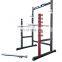 at home gym multi function trainer barbell set weight lifting half adjustable squat rack