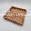 Wholesale Square Water Hyacinth Straw Woven Storage Basket Household Storage Trays For Home Storage