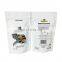 Custom print matt white laminated plastic alumimun foil coffee bean packaging bag stand up coffee pouch with zip lock