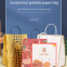 Wholesale Shopping Takeaway Popcorn Bread Food Wax Custom Print Logo Handle White Brown Kraft Paper Bag