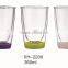 CE/EU/FDA/SGS/LFGB HANDBLOWN DOUBLE WALL TEA GLASS CUP WITH SILICONE CUP LID