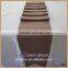 TR010L 100% polyester cheap brown satin table runner for round tables