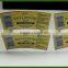 Gloss silver BOPP Hair Treatment sticker labels with matte lamination