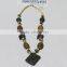 Antique tribal kuchi bone jewelry horn carved necklace