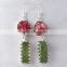 Deluxe !! Rough Ruby & Prehnite 925 Sterling Silver Earring, Silver Jewellery Wholesaler, Silver Jewellery Exporter & Suppliers