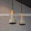 customized special wooden antique lamp cement pendant lamp