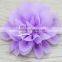 Petite pink chiffon flower, chiffon flower, flower puff, material flower, headband flower, DIY supplies, fabric flower