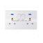 HE8913SDL 2gang and double 13A switched socket with neon